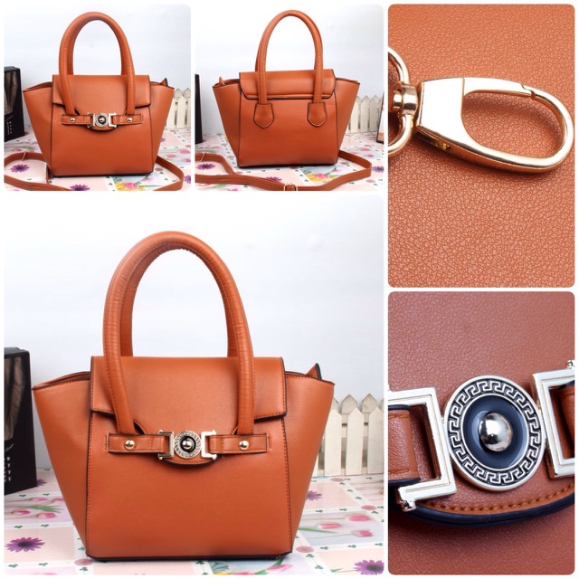 กระเป๋าถือแฟชั่นนําเข้า BDS21263 สีน้ําตาลเหลือง