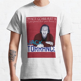 เสื้อยืดผ้าฝ้าย พิมพ์ลาย Jack Torrance LGnahh81FGpbak32 สําหรับผู้ชายSize S-5XL