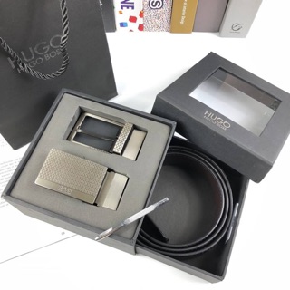 HUGO BOSS Belt and Buckle Set เซตสุดคุ้ม!! เข็มขัด + หัวเข็มขัด 2 ชิ้น