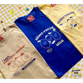 Live297# เสื้อคัตตอล มีหลายสี “SonicYouth” สไตล์เกาหลี Dream Big Tshirt โอเวอร์ไซน์ สาวอวบใส่ได้ พร้อมส่ง คอกลม ผ้านุ่ม