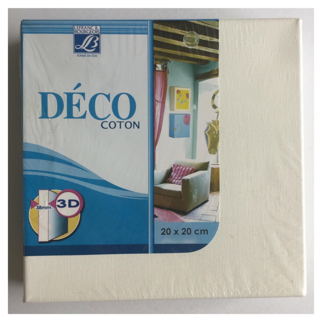 Lefranc & Boorgeois 20x20 100% Cotton Stretch White Artist Canvas