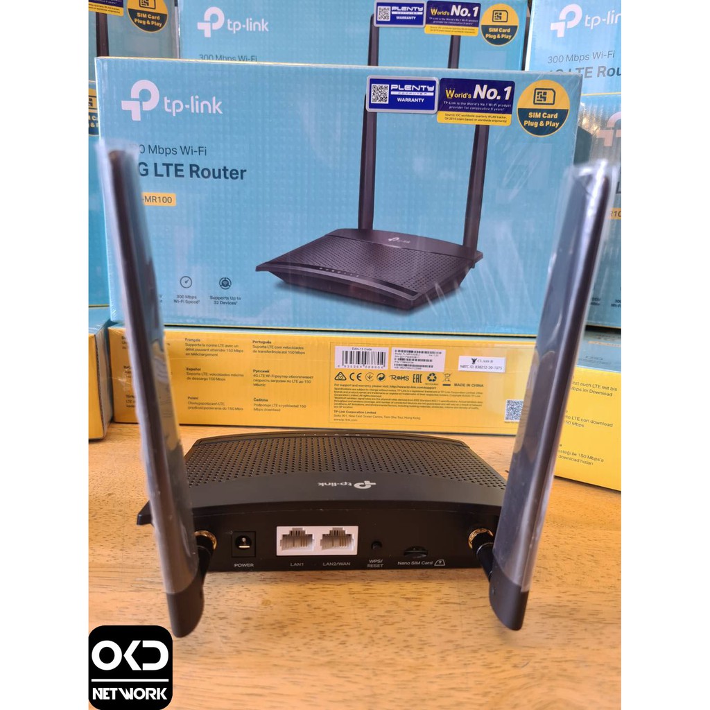 Tp Link Tl Mr100 V1 Wireless N300 4g Lte Router เวอร ช นใหม ใส Nano Sim 1 450