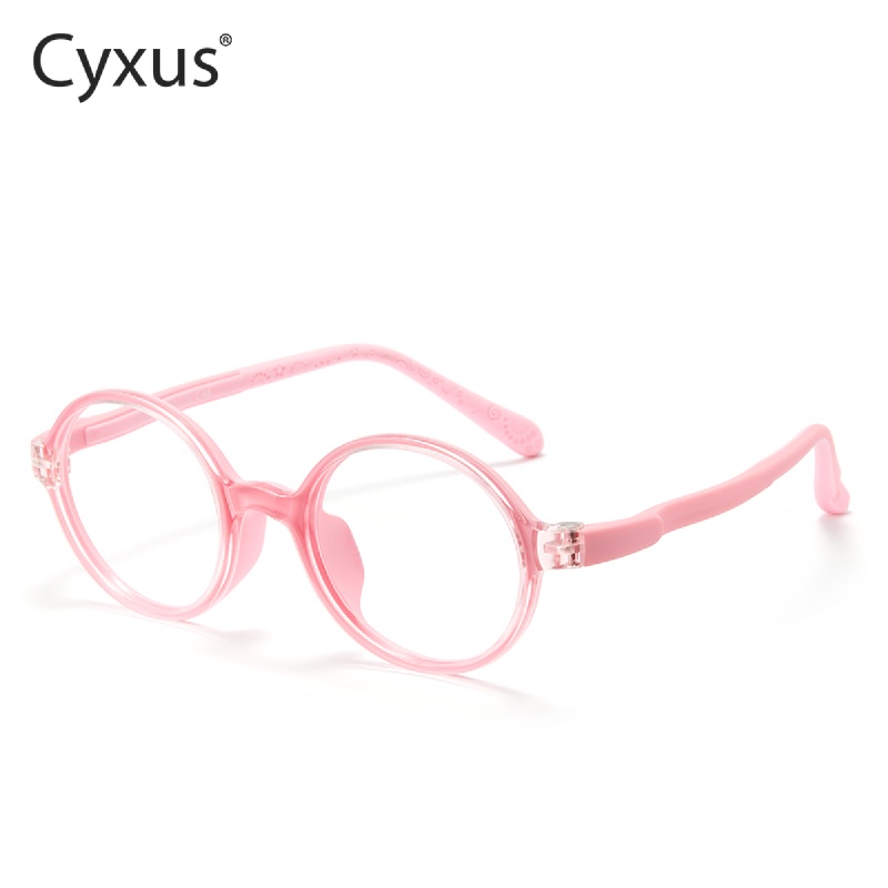 Cyxus แว่นตาป้องกันแสงสีฟ้า กรอบออปติคอล คอมพิวเตอร์ แว่นตา หรือป้องกันดวงตา สําหรับเด็กผู้ชาย ผู้หญิง UV400-6005