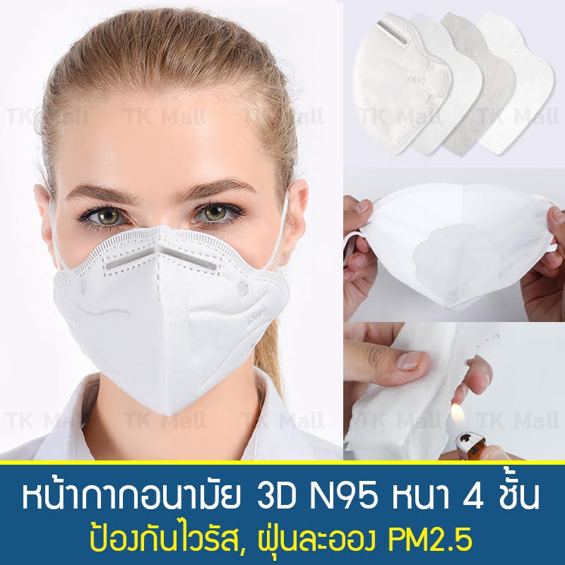**พร้อมส่งในไทย** หน้ากากกันฝุ่น PM2.5 KN95  # N95-7