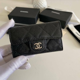 Chanel key holder cavier skin Original กระเป๋าเก็บกุญแจ