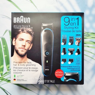 (Braun®) All-in-one Trimmer 5 Styling Kit 9-in-1 With Gillette Fusion5 ProGlide Razor Model MGK5280 เครื่องโกนหนวด