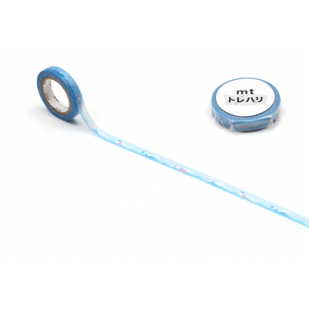 mt masking tape fab tracing paper tape swimming (MTTRHA05) / เทปตกแต่งวาชิ รุ่น tracing paper ลาย swimming