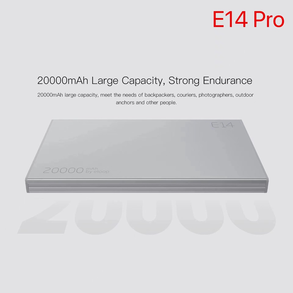 Eloop E14 Pro แบตสำรอง 20000mAh PD 20W PowerBank Type C พาวเวอร์แบงค์ เพาเวอร์แบงค์ Orsen