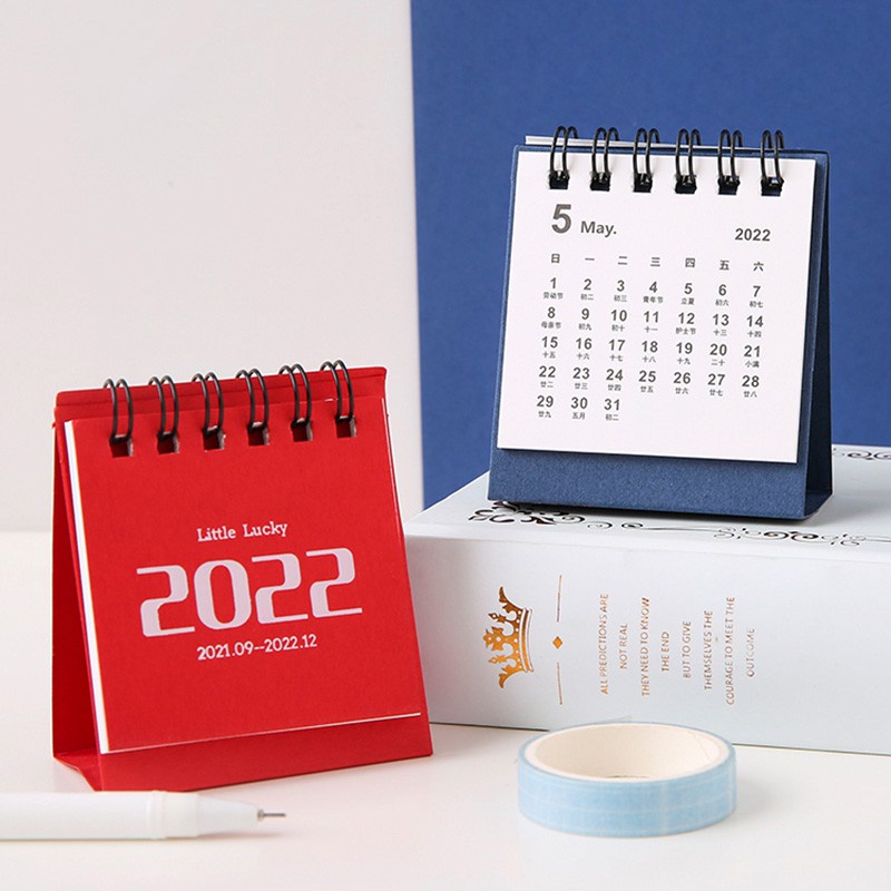 2022 Creative Portable Mini Desk Calendar / Student Note-taking Desktop ...