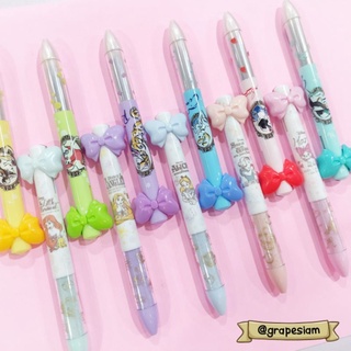 🍭ปากกา Disney princess (26 ลาย) ปากกาเจ้าหญิง ปากกา 2 สี 🇯🇵Made in Japan🇯🇵 (หมึกดำ,แดง)🍭