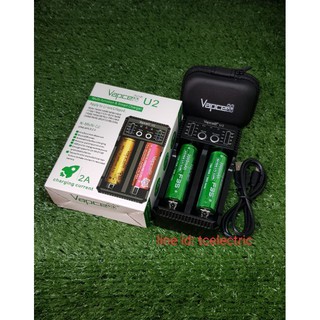 Vapcellเครื่องชาร์จ รุ่นU2+ถ่านชาร์จ INR18650 3500mAh F35 2ก้อน ของแท้