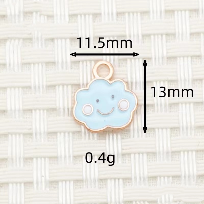 จี้รูปก้อนเมฆน้อยน่ารัก แฮนด์เมด สีขาว สําหรับทําเครื่องประดับ ต่างหู สร้อยข้อมือ แฮนด์เมด diy