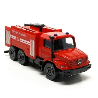 Majorette - Mercedes Benz Zetros - Sapeurs Pompiers France Fire Truck - Red Color / scale 1/87 (3 inches) no Package