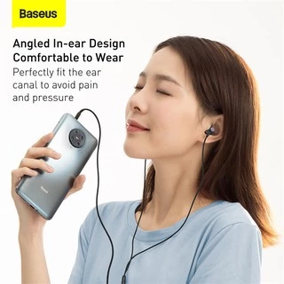 BASEUS Encok H19 หูฟังอินเอียร์มีสาย 3.5 มม. เสียงสเตอริโอเบสพร้อมไมโครโฟน