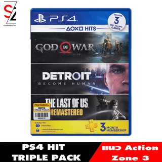 PS4 HIT TRIPLE PACK GOD OF WAR/DETROIT/ THE LAST OF US (CODE &amp; GAME THE LAST OF US หมดอายุ)