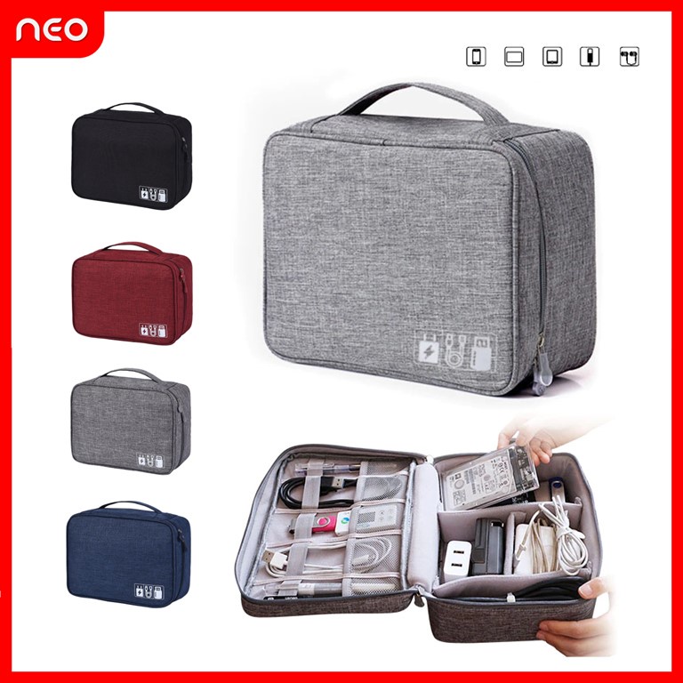 NEO กระเป๋าจัดระเบียบอุปกรณ์อิเล็กทรอนิกส์ อุปกรณ์มือถือ สายชาร์จ อะแดปเตอร์ เมาส์ หูฟัง เคสแบตสำรอง