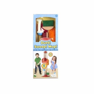 [6ชิ้น] ไม้กวาดของเล่น ตระกร้าทำความสะอาด ที่รีดผ้า Melissa & Doug Dust! Sweep! Mop! cleaning รีวิวดีใน Amazon USA หลากรุ่น 8600/8602/8608/93620 ของแท้ ไม้อย่างดี ของเล่นทำความสะอาด ชุดไม้กวาด ของเล่นไม้กวาด