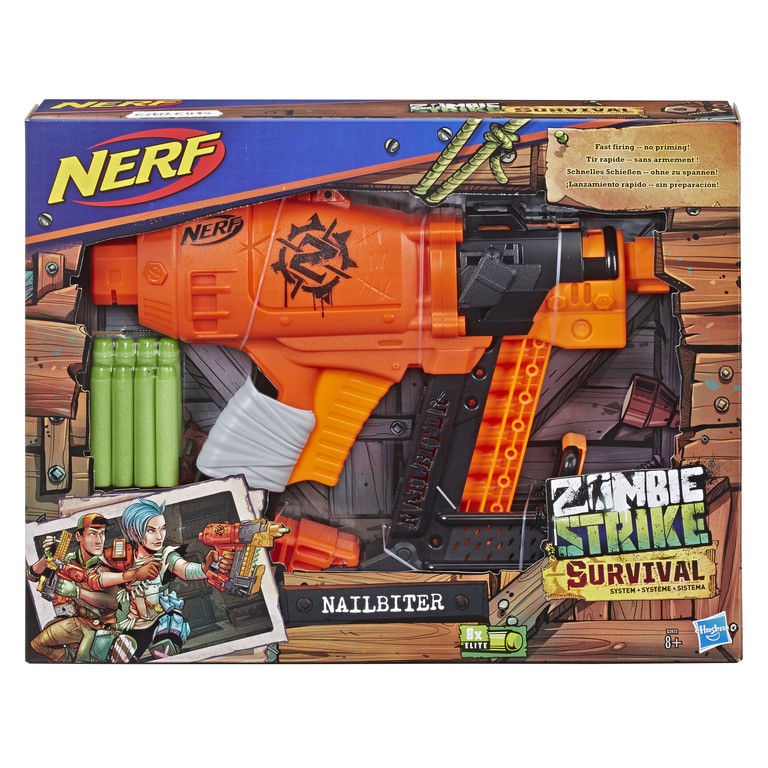 Nerf Zombie Strike Survival System Nailbiter Blaster NFE2672