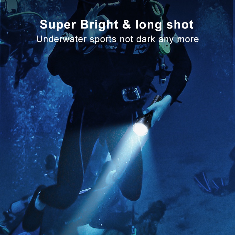 Smilingshark SDQ20 ไฟฉายดําน้ํา led ไฟฉาย ไฟฉายดำน้ำมืออาชีพ M90 ไฟฉายดำน้ำที่แข็งแกร่งแสง USB ชาร์จใหม่ได้กันน้ำสำหรับดำน้ำตกปลาอุปกรณ์ดำน้ำมืออาชีพ — صورة 3