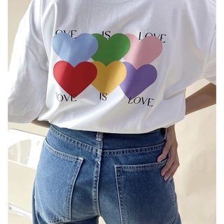 Teemsclub - LOVE IS LOVE 🏳️‍🌈 PRIDE PROJECT เสื้อยืดสกรีนลายหน้าหลัง