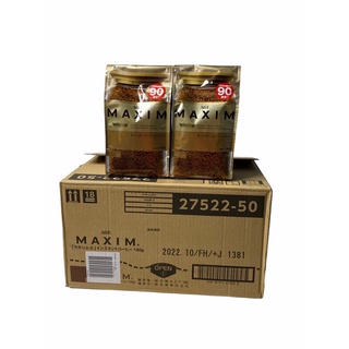 MAXIM Freeze Dried Coffee,แม็กซิม กาแฟนำเข้าจากญี่ปุ่น ORIGINAL GOLD ชนิดถุงเติม รุ่น 180g JUMBO 1ลัง/จำนวน 12แพคราคาส่ง