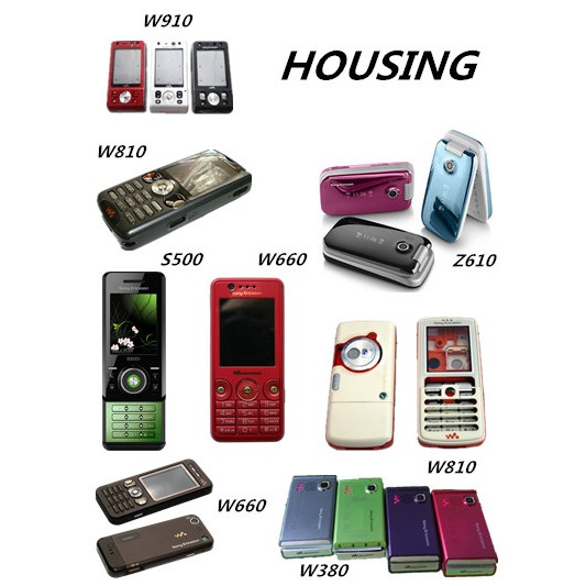SONY ERICSSON HOUSING/C510/C702/C901/C905/F305/G502/G700/G705/G900/J10/J105/K310/K510/K530/K550/K610