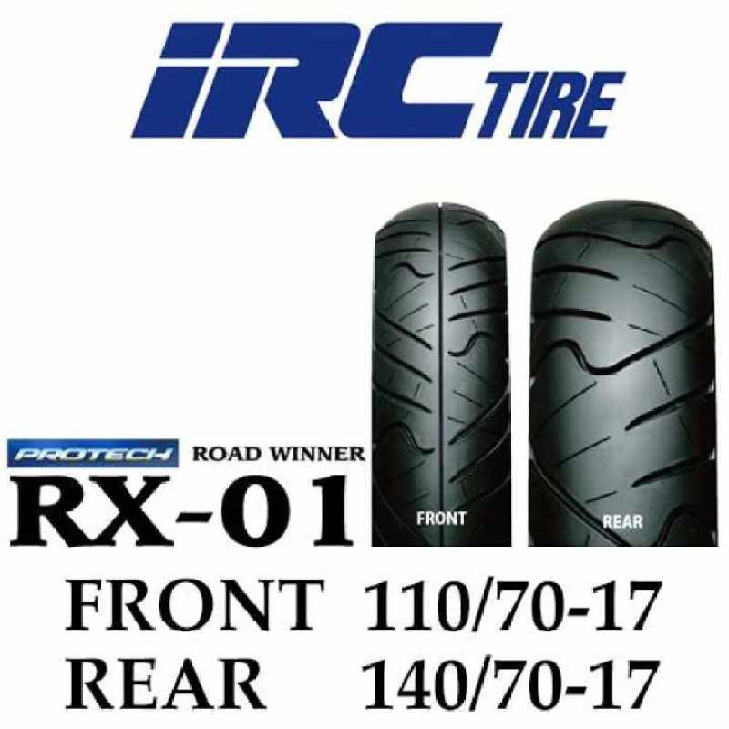 ยางนอก IRC Road Winner RX-01 เบอร์ 110/70-17,140/70-17 TL ใส่ M-Slaz,CBR150,R15
