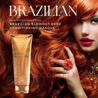 ♥️Brazilian blowout Acai Deep Conditioning Masque 240 ml​ บราซิเลี่ยน โบล์วเอ้าท์ มาร์คทรีทเม้นสูตรเข้มข้นด้วยเคราติน