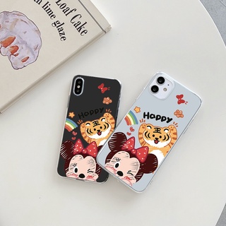 happy Mickey เคสไอโฟน 12 pro max iPhone 14 13 12 11 promax case tiger 7 8 Plus 8พลัส Se2020 เคส X Xr Xs Max soft cover