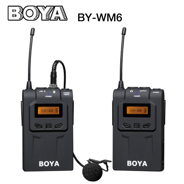 Microphone BOYA BY-WM6 UHF 48 Channels Pro wireless Microphone