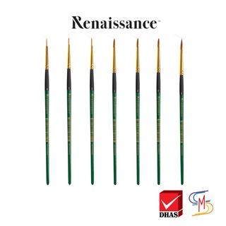 Renaissance พู่กัน พู่กันสีน้ำ ชนิดหัวกลม เบอร์ 0-6