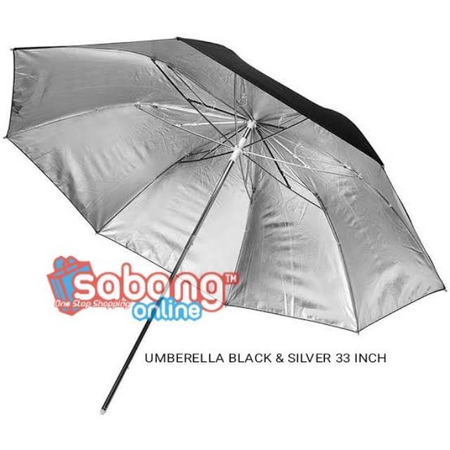 BLACK SILVER 33 INS PHOTO STUDIO UMBRELLA