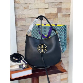 📮@4,250.-🔥BIG DISCOUNT🔥💯Tory burch miller metal-logo mini hobo bag