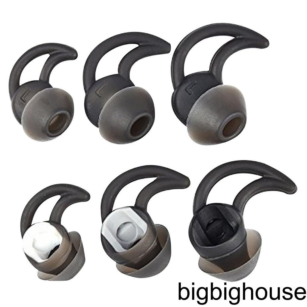 Gazechimp 4X in Ear Tips Earbuds Headphone Silicone Caps Ear Sleeve for Sony Earphones L Clear+Gray 
