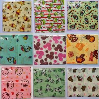 12ผืนฟรี1ผืน ผ้าเช็ดหน้าลายการ์ตูน ลายน่ารัก เซตB