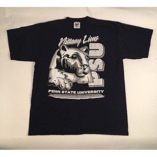 [COD]เสื้อยืดพิมพ์ลาย NITTANY LIONS สไตล์วินเทจ 90s สีน้ําเงิน XL TNT