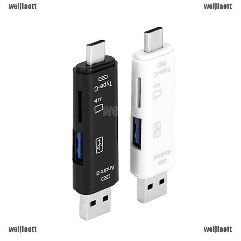 ใหม่5 In 1 Usb 3 . 0 Type C / Usb / Micro Usb Sd Tf Otg รองเท้าผ้าใบลําลอง