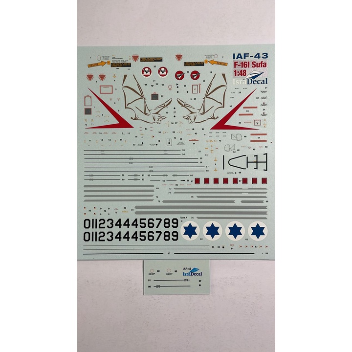 ISRA DECAL IAF-43 F-16I Sufa 1/48 - ดีคอล