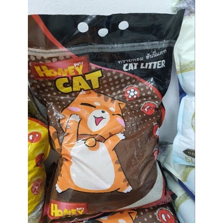 ทรายแมว ทรายหอม Honey Cat ( 5 ลิตร ) กลิ่นกาแฟ / มะนาว / ลาเวนเดอร์ / แอปเปิ้ล