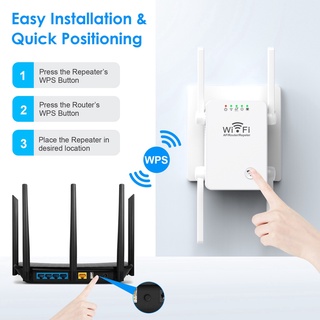 wifi Router AC300Mbps WIFI Repeater/เราเตอร์ /Wireless Range Extender  เครื่องขยายสัญญาณ เราเตอร์เสาอากาศประสิทธิภาพสูง