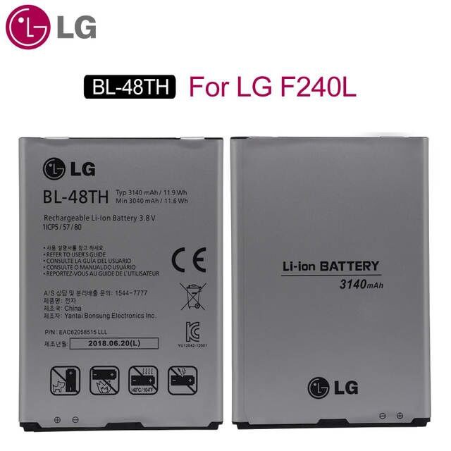 แบตเตอรี่ LG Original โทรศัพท์แบตเตอรี่ BL-48TH สำหรับ LG E940 E977 F-240K F-240S Optimus G Pro E980