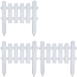 papamami Embroidered white plastic fence รั้วพลาสติก สีขาว ปักดิน (3อัน)(White)