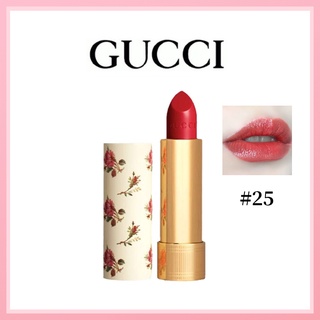 🎀ของแท้100%🎀 Gucci Rouge À Lèvres Voile Lipstick ลิปสติก #25