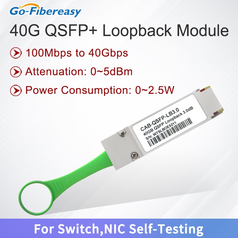 QSFP+ 40G Loopback Module QSFP-40G-LB0 Passive Loopback Testing Module QSFP+ Transceiver 0~5dBm 40Gb