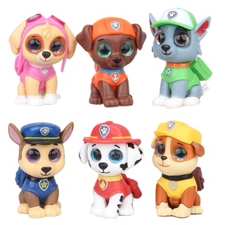 โมเดลฟิกเกอร์ Paw Patrol Marshall Patrula Canaina Rubble Chase Rocky Zuma Skye ของเล่นสําหรับเด็ก 6 ชิ้น