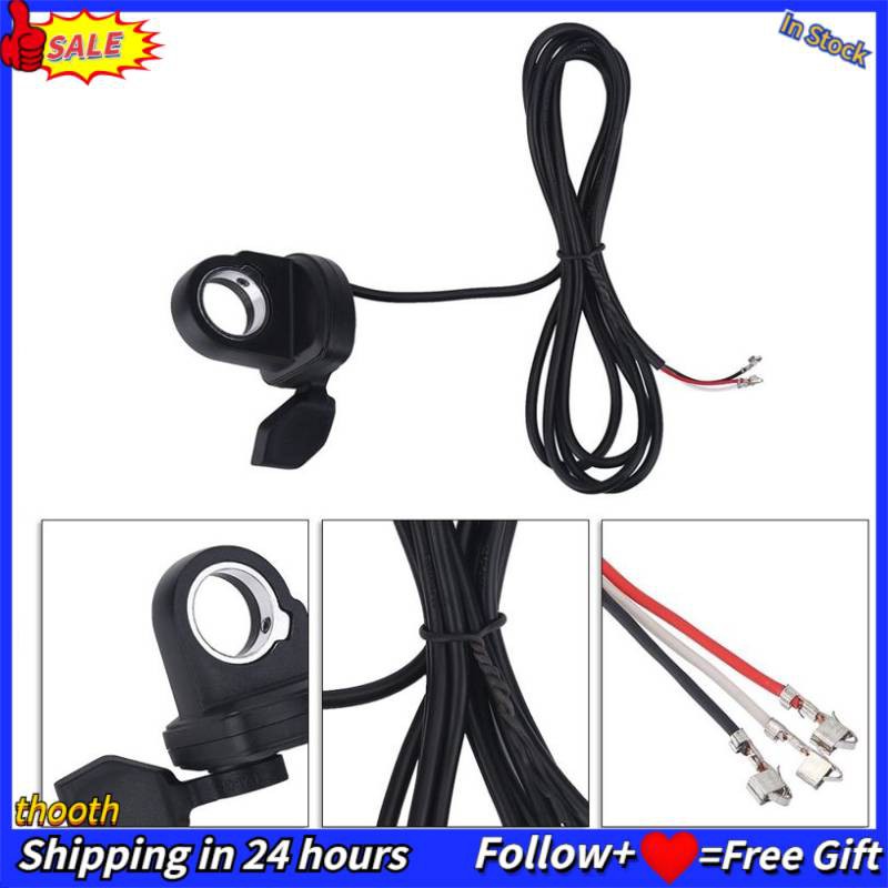 Thumb Finger Trigger Throttle ซ้ายขวาจักรยานไฟฟ้า Ebike Scooter สีดํา AU.