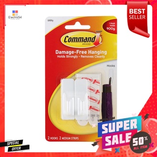 ขอแขวนเทปกาว 3M COMMAND XA004197316(1x2)HOOK TAPE 3M COMMAND XA004197316 PACK2