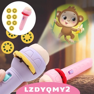 Cute Projection Flashlight Interactive Toy Night Lamp for Kids Infant Boys