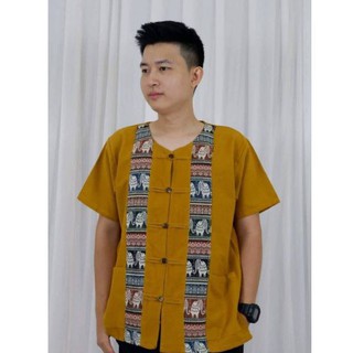 เสื้อผ้าฝ้ายผู้ชาย เสื้อพื้นเมืองผู้ชาย