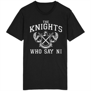 tshirtเสื้อยืดคอกลมฤดูร้อนขายดี เสื้อยืด พิมพ์ลาย The Knights Who Say Ni Monty Python And The Holy Grail Knights Of Ni I